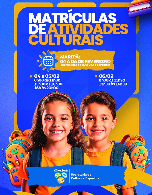 Matrículas abertas para as atividades culturais de Maripá