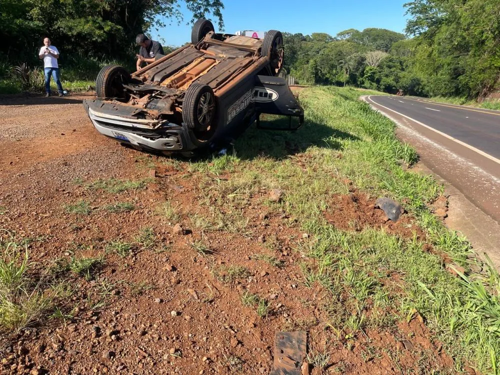 Novo capotamento na “Curva da Coresul”