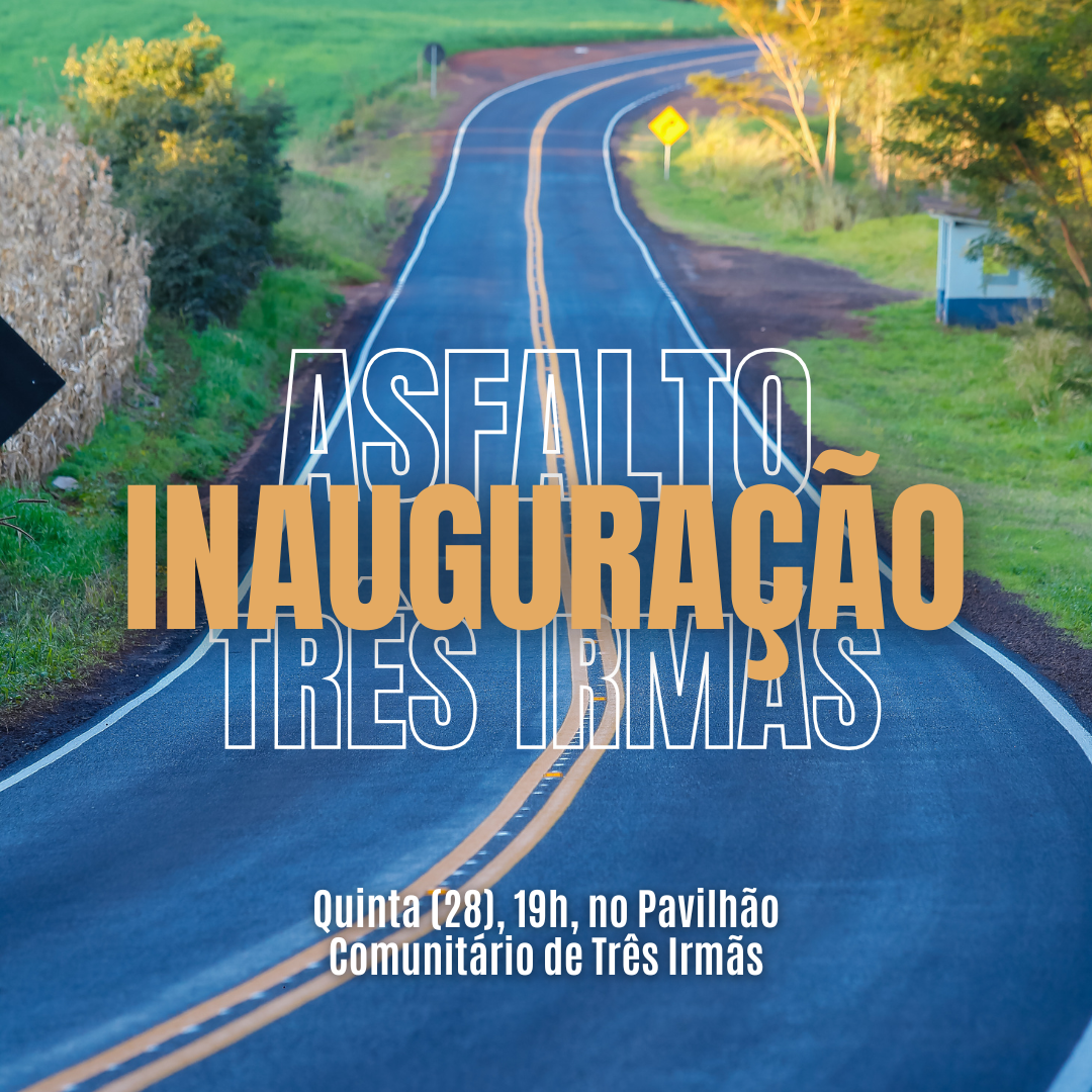 Revitalização da estrada de Três Irmãs será inaugurada nesta quinta