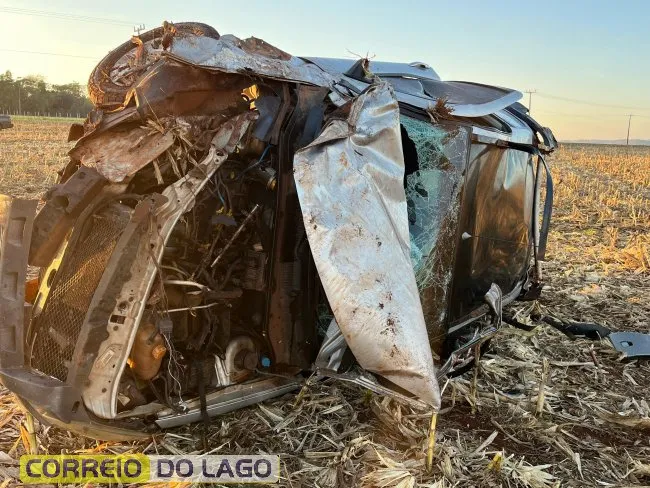 Capotamento no trecho Entre Rios/Santa Helena faz vitima fatal