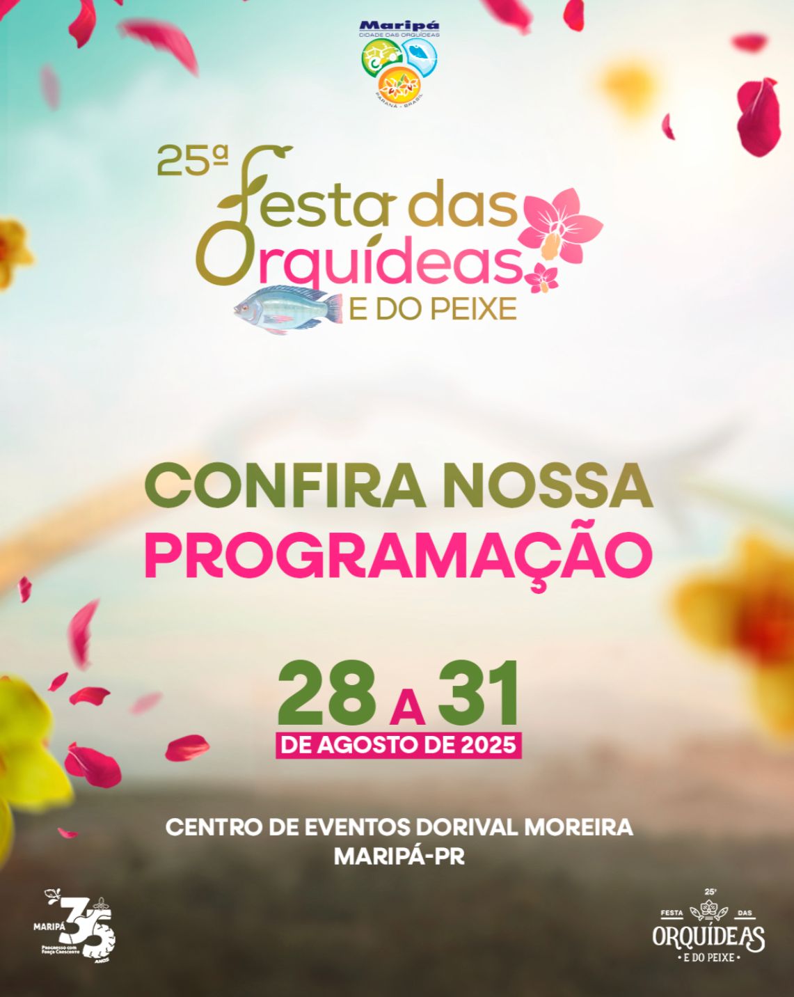 Divulgada programação da 25ª Festa das Orquídeas e do Peixe de Maripá. Confira