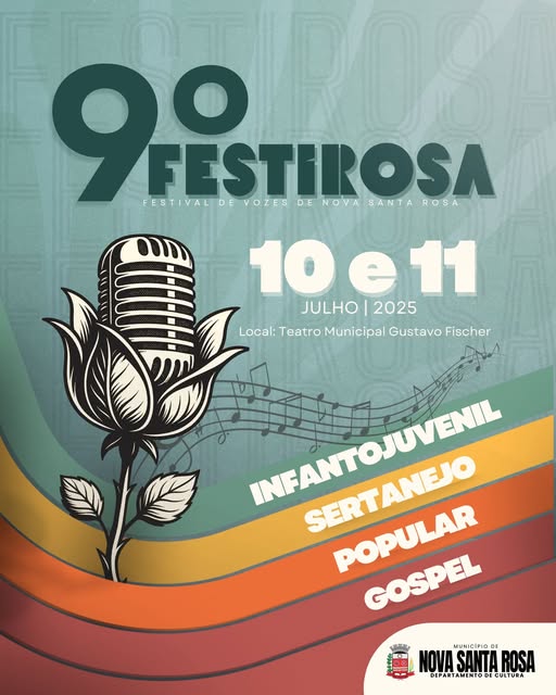Inscrições para o 9º Festirosa – Festival de Vozes de Nova Santa Rosa seguem abertas até dia 20 de junho