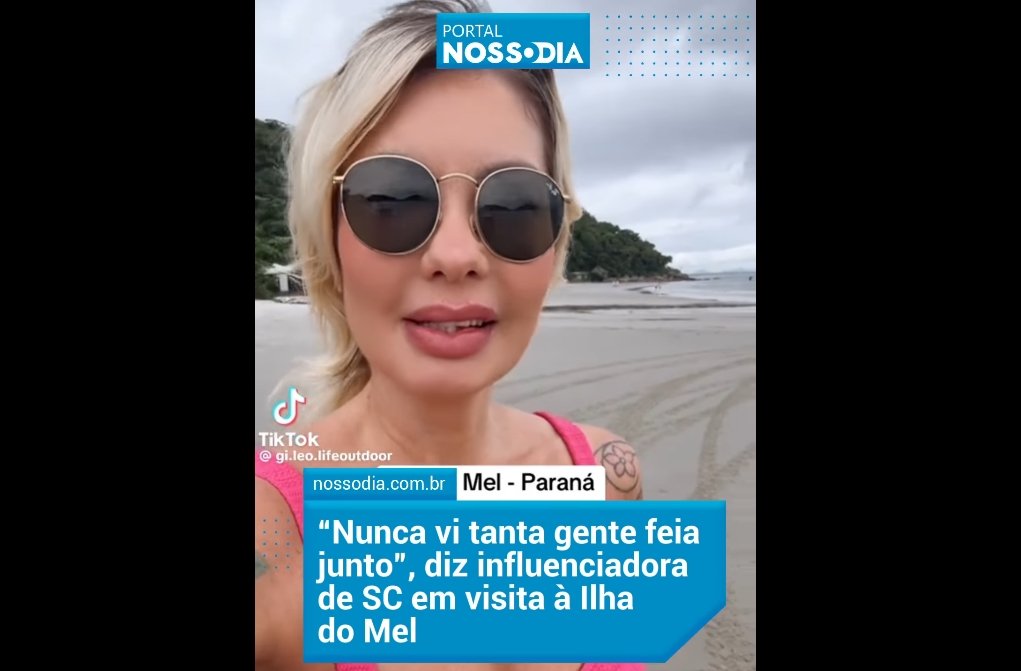 Influencer de SC chama paranaenses de feios, causa polêmica e pede desculpas; vídeo
