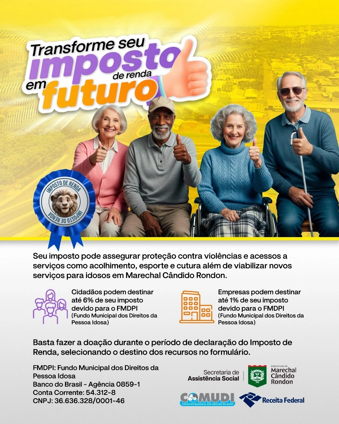 Campanha permanente incentiva doação de parte do Imposto de Renda para projetos sociais