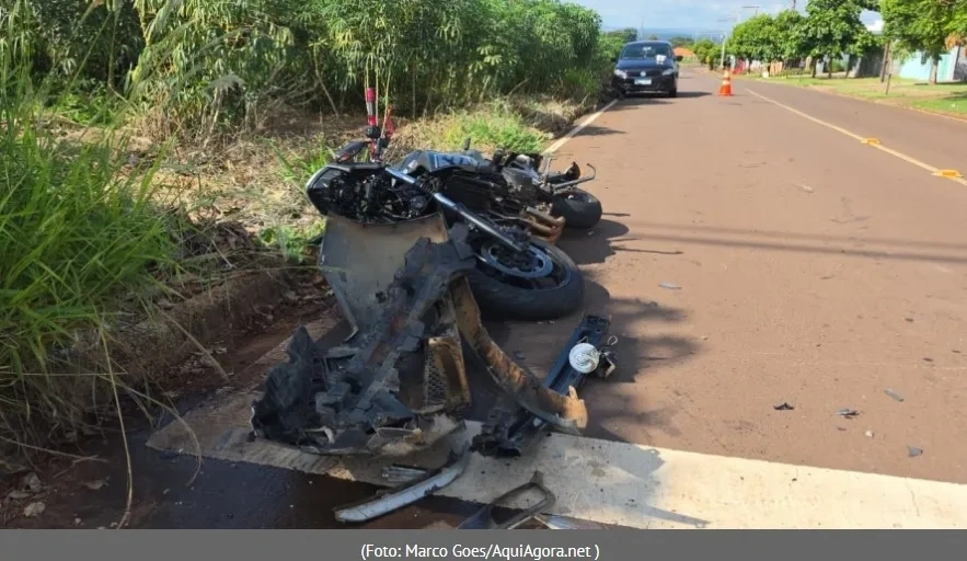 Acidente envolve carro e moto em Mal. Rondon