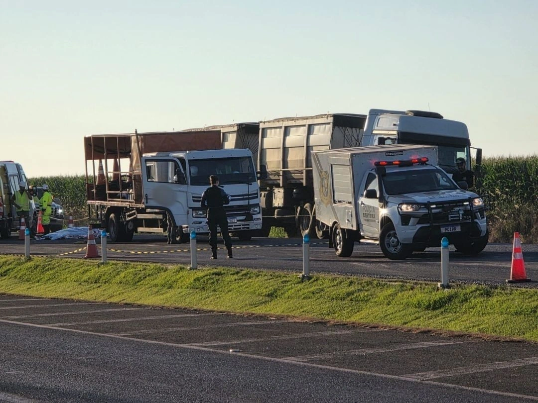 Trabalhador morre atropelado por caminhão na BR-163 em Toledo